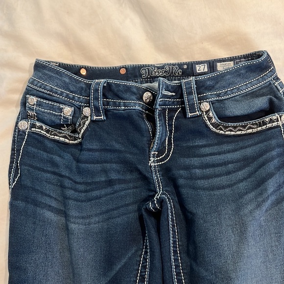 Miss Me Jeans, bootcut, dark-wash, size 27 - Picture 2 of 4